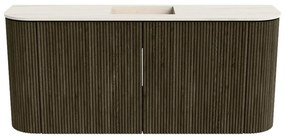 Mondiaz Joya DLux 95cm toiletmeubel ronding links/rechts shadow met wastafel faye midden 1 kraangat meli