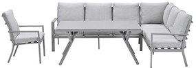 Garden Impressions Senja lounge dining set 4-delig rechts incl. stoel - valley sand