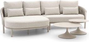 Chaise longue loungeset SUNS | 4 personen | Loungeset Beige | Aluminium | Kees Smit Tuinmeubelen