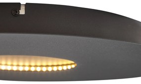 Moderne plafondlamp zwart 40cm incl. LED 3-staps dimbaar - Morning Modern rond Binnenverlichting Lamp