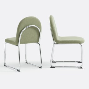 Set van 2 stoelen, poten chroom, Marsso