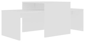 vidaXL Salontafelset 100x48x40 cm bewerkt hout wit
