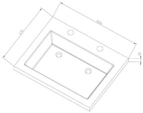 Lambini Designs Novara compacte wastafel natuursteen 120cm met 2 kraangaten