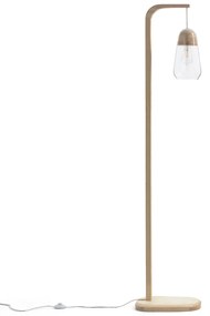 Staande lamp in glas en hout Nasoa
