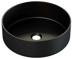 Brauer Circle waskom keramiek 36cm zwart mat