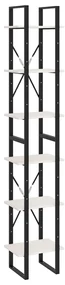 vidaXL Hoge kast 40x30x210 cm massief grenenhout wit