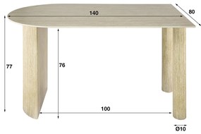 Eettafel Met Een Keramiek Blad - 140 X 80cm.