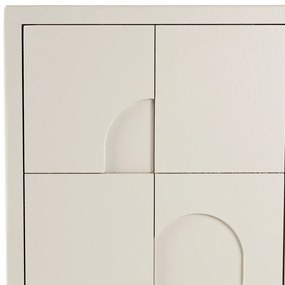 Beige Kast Met Relief Vormen - 70x40x100cm.