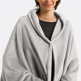 Fleece plaid met mouwen, recycled polyester, Javi