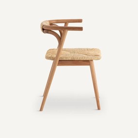 Tafel fauteuil eik/riet, Fermyo