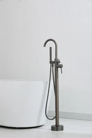 Saniclear Iron vrijstaande badkraan verouderd ijzer - gunmetal