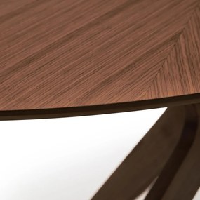 Kave Home Naanim Ovale Eettafel Walnootfineer 180 X 110 Cm - 180 X 110cm.