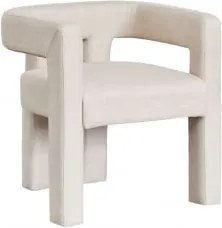 Beklede Fauteuil Liara Stof Crème Beige - Sklum