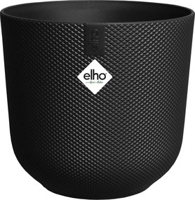 elho Jazz Rond 19 - Living Black (zwart) - Diameter 19 x H 18 cm - Ideaal voor binnen - 100% gerecycled