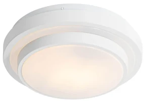 Buitenlamp Moderne plafondlamp wit 25 cm IP44 - Walden Modern E27 IP44 Buitenverlichting rond Lamp