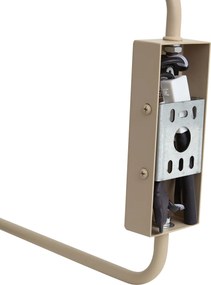 Moderne wandlamp taupe met gouden binnenkant verstelbaar 2-lichts - Lune