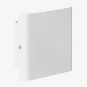 Led Buitenwandlamp In Aluminium En Rvs Nirela Wit - Sklum