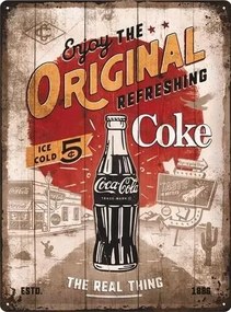 Metalen bord Coca-Cola - Original Coke - Route 66