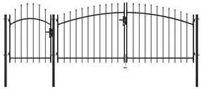 vidaXL Poort 1,75x4 m staal zwart