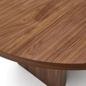 Kave Home Nealy Ovale Eettafel Walnootfineer 200 X 100 Cm - 200 X 100cm.