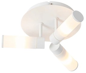 Moderne badkamer plafondlamp wit 3-lichts IP44 - Bath Modern G9 IP44 rond Lamp