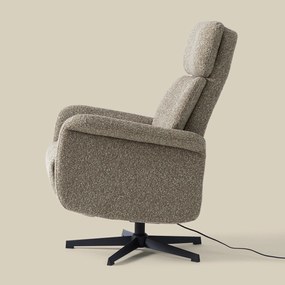 Relaxfauteuil Elektrisch Taupe Stof