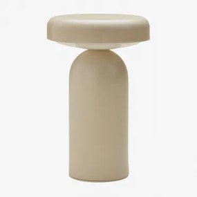 Draadloze Led-tafellamp Van Ijzer Akita Tapioca Beige - Sklum