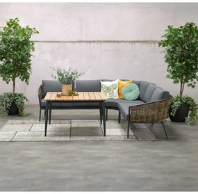 Garden Impressions San Vito lounge dining set 4-delig - donker grijs