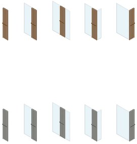 Riho Define inloopdouche met decopaneel 160x200cm koper mat