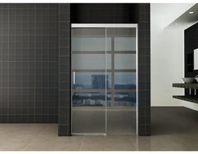 Wiesbaden Puerta nisdeur met 1 schuifdeur 1000 x 2000 x 8 mm nano helder glas/chroom 20.3431
