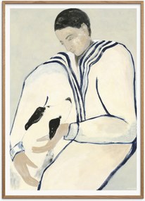 Ingelijste digitale print Man and Dog