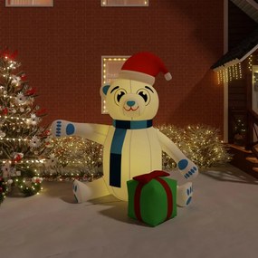 vidaXL Kerstbeer met LED's opblaasbaar 240 cm