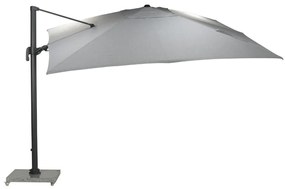 Garden Impressions Hawaii Big Pole zweefparasol 350x350 cm - donker grijs frame - licht grijs doek