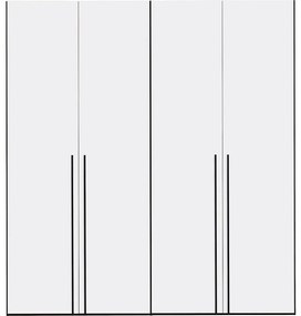 Goossens Kledingkast Easy Storage Ddk, Kledingkast 203 cm breed, 220 cm hoog, 4x glas draaideur