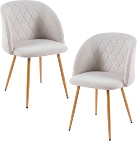 Set 2 Velt Stoffen Stoelen