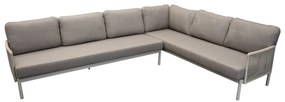 Joshua hoek loungeset 2 delig aluminium latte