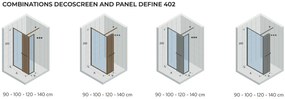 Riho Define inloopdouche l-vorm met decopaneel 100x40x200cm koper mat