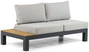 Loungeset 6 personen Aluminium/Teak Grijs Lifestyle Garden Furniture Vittoria