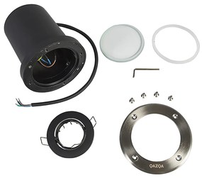 Set van 3 buiten grondspots staal verstelbaar IP65 - Delux