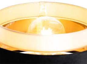 Stoffen Moderne vloerlamp zwart met goud - Elif Modern E27 rond Binnenverlichting Lamp