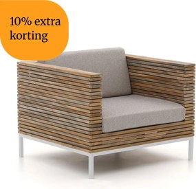 + 10% kassakorting | Lounge tuinstoel | ROUGH-D | Hout | Old Teak | Kees Smit Tuinmeubelen