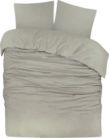 Dekbedovertrek Flanel– 100% zacht katoen – 200×200/220 – greige