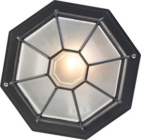 Landelijke plafondlamp donkergrijs 26,5 IP44 - Bri