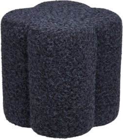 Durban Poef Bouclé - Blauw