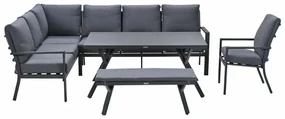 Garden Impressions Senja lounge dining set 5-delig links incl. stoel - mystic grijs