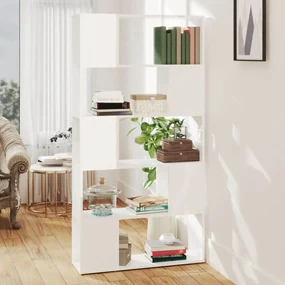 vidaXL Boekenkast/kamerscherm 80x24x155 cm spaanplaat hoogglans wit