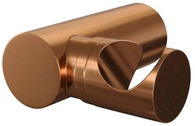 Brauer Copper Edition thermostatische badkraan met wandhouder en 3 standen handdouche geborsteld koper PVD