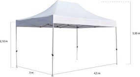 Tent 3x4,5 Master Aluminium Wit