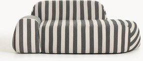 Gestreepte bank Wolke (2-zits) met chaise longue