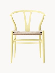 Houten stoel CH24 Wishbone Chair met handgevlochten zitvlak